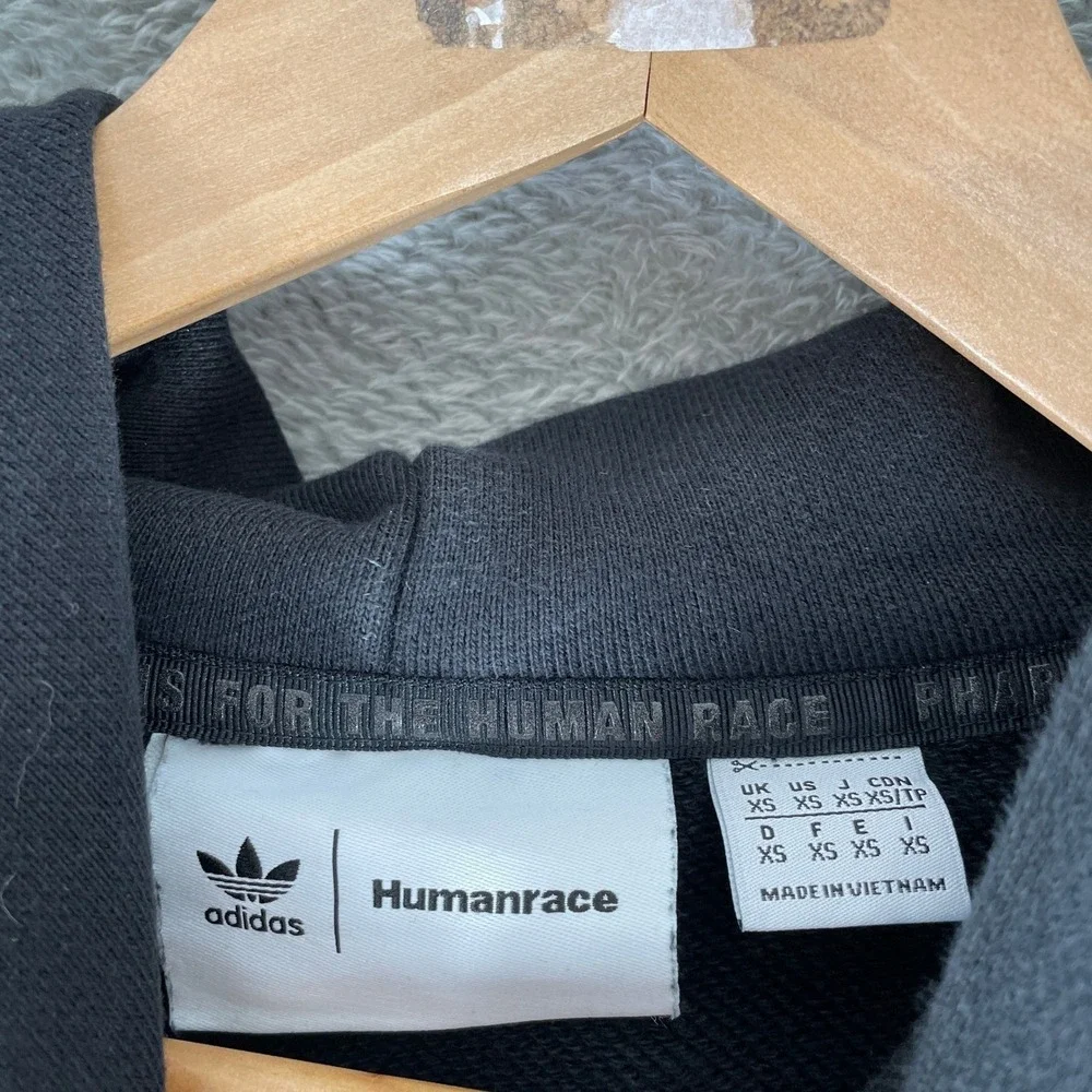 Adidas Humanrace Hoodie Mens XS Black Pharrell Williams Streetwear Sweatshirt‎